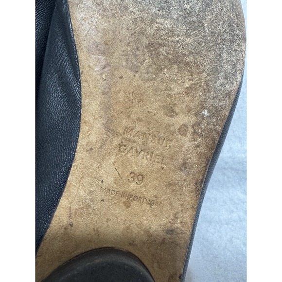 mansur gavriel flats Black Leather 39 9 Women's Designer Luxury Capsule Minimal - Picture 5 of 16